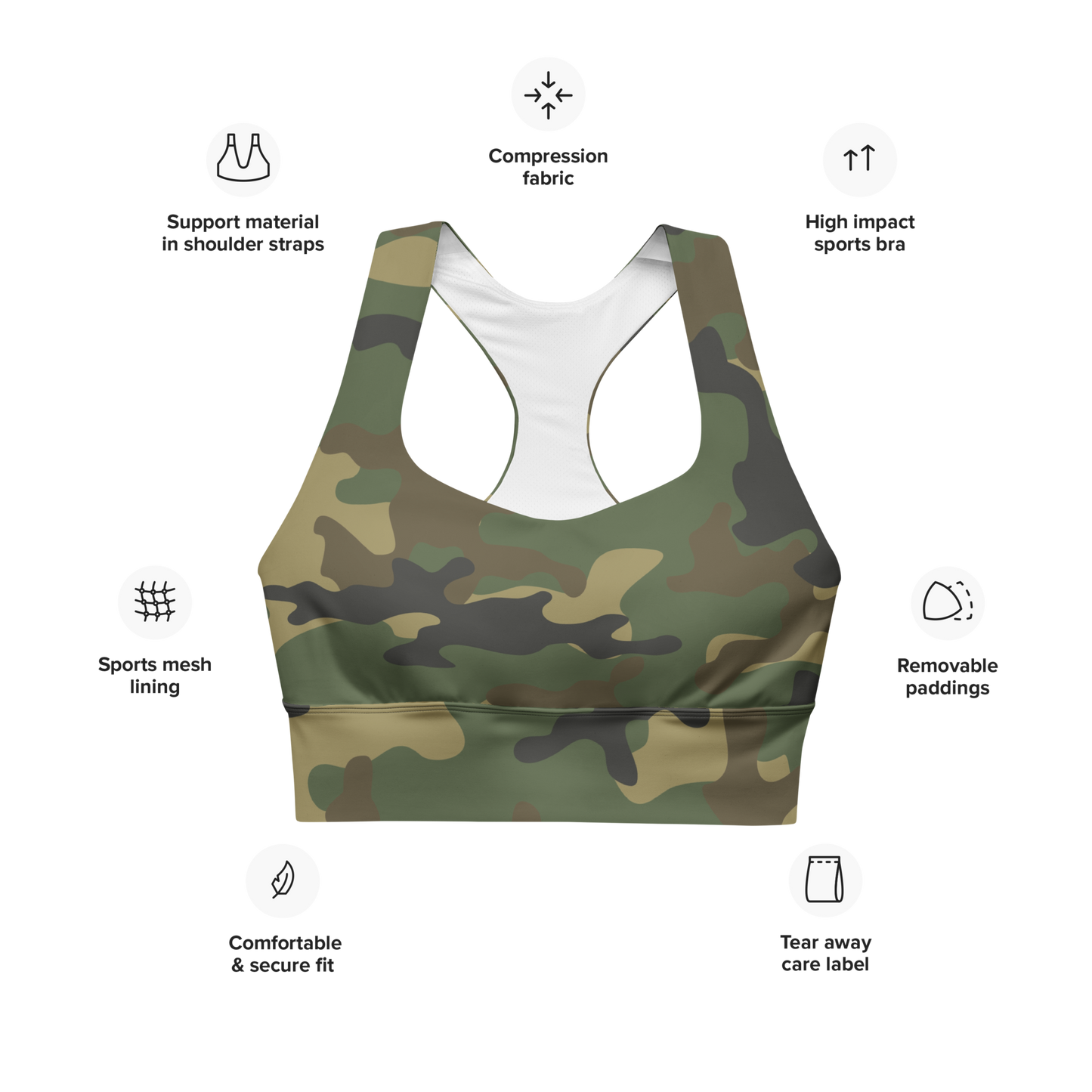 Gecko Mech Longline sports bra