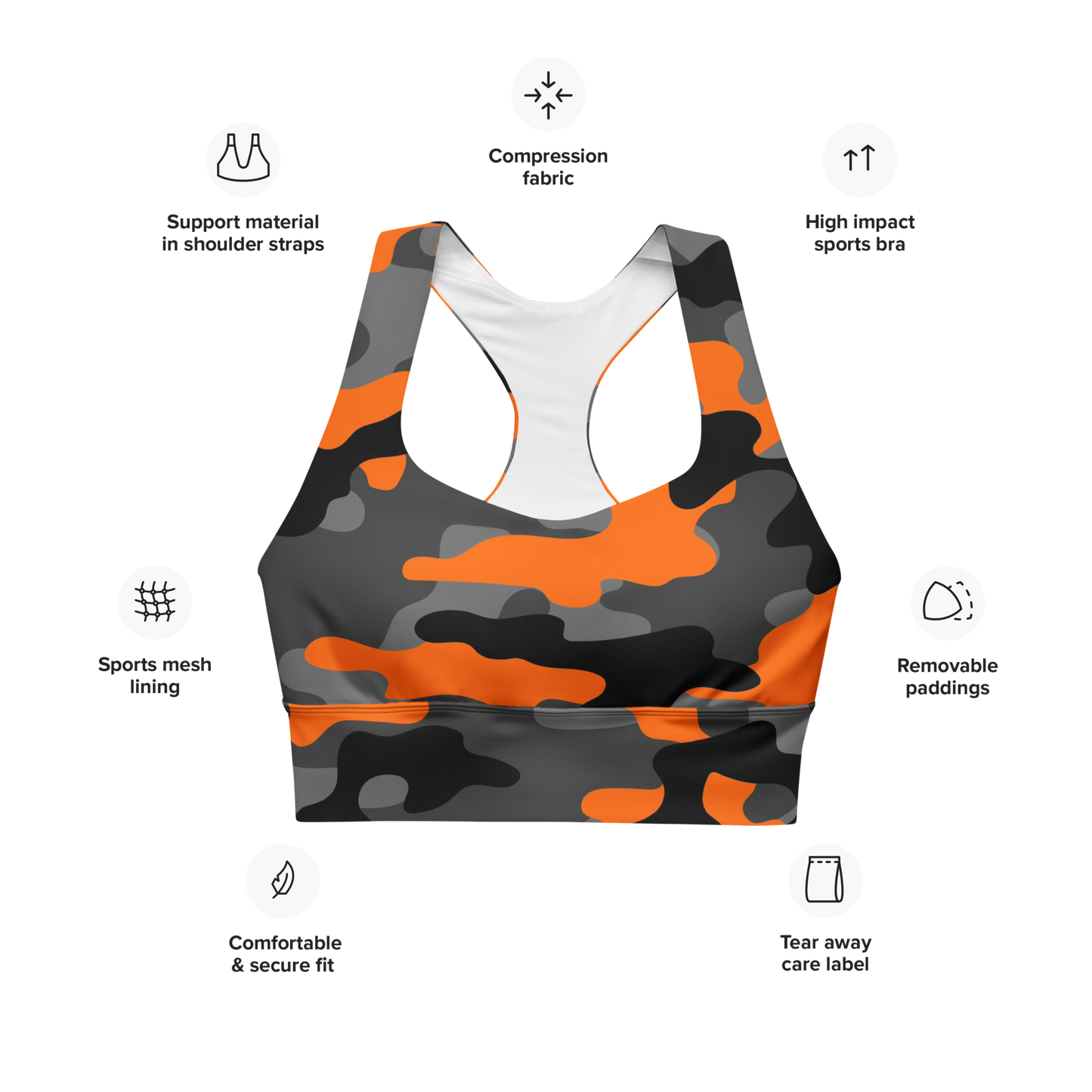 Pyro Mech Longline sports bra