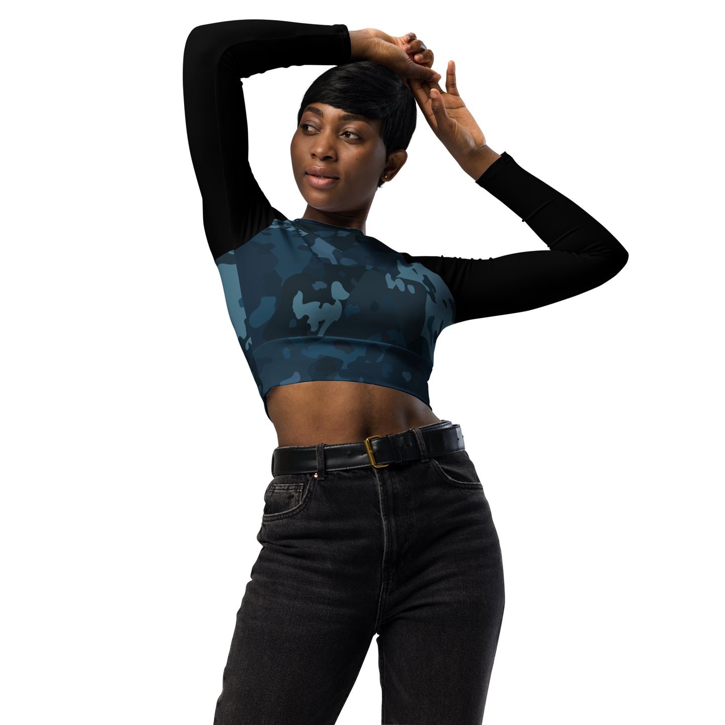 WetWork - Mech - long-sleeve crop top