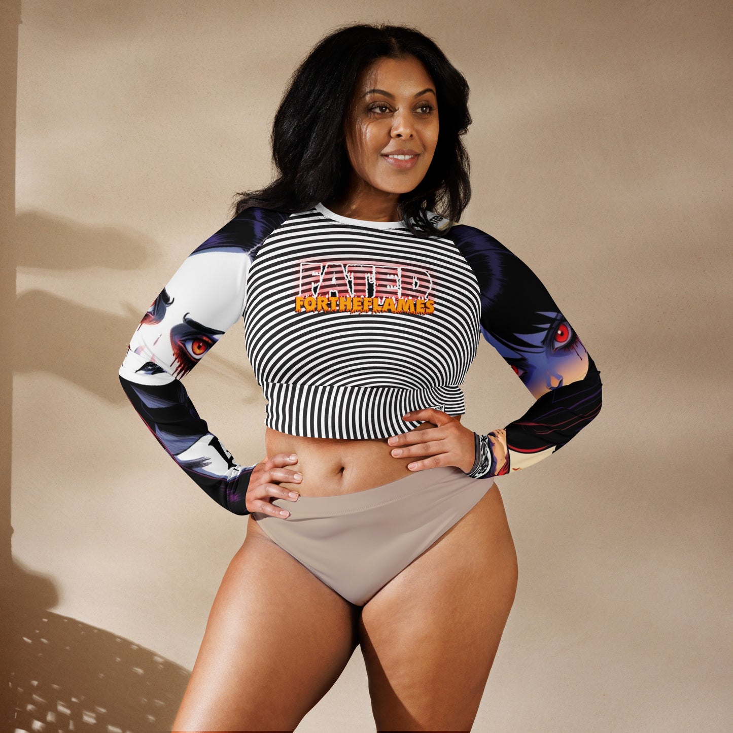 Fated For The Flames long-sleeve crop top