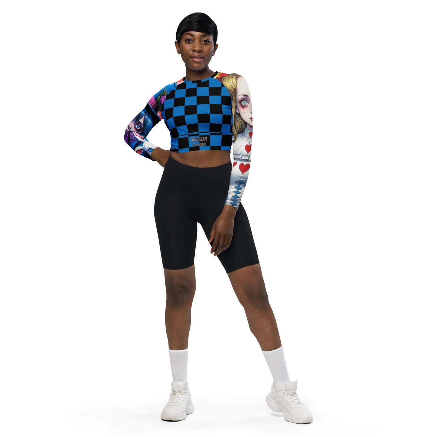 Daydream long-sleeve crop top