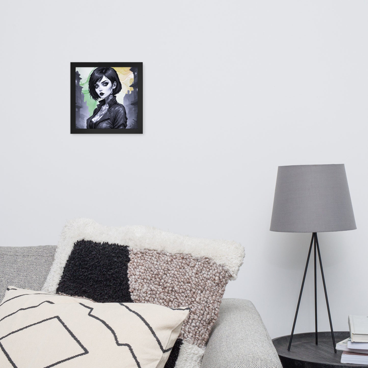 BW Marble V26 Framed Poster