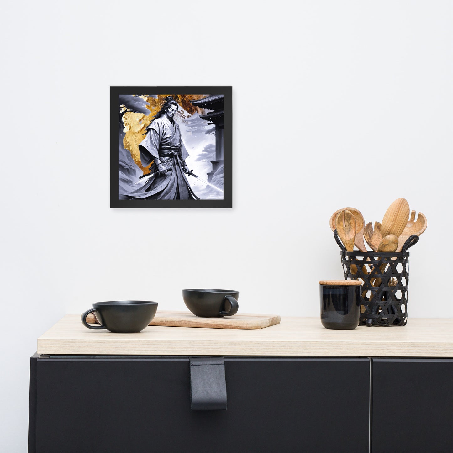 BW Marble V25 Framed Poster