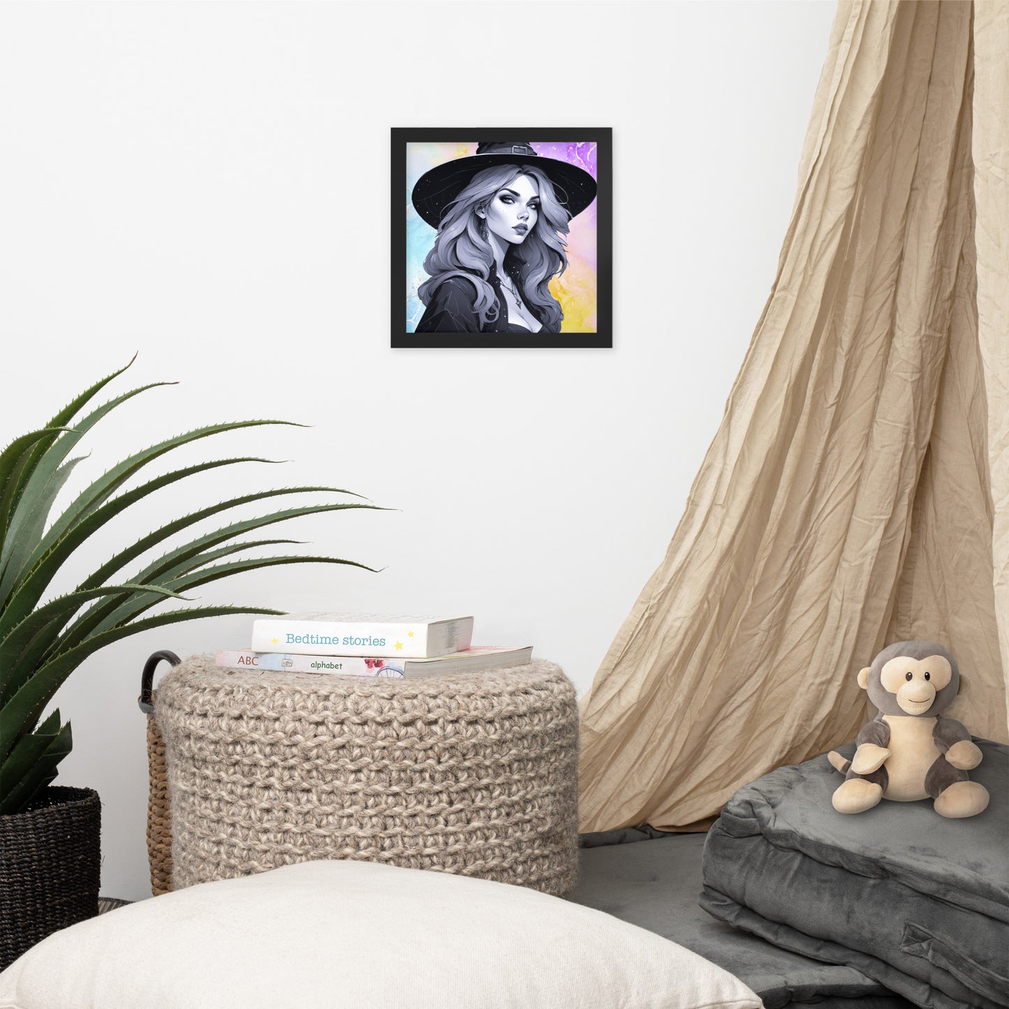 BW Marble V21 Framed Poster