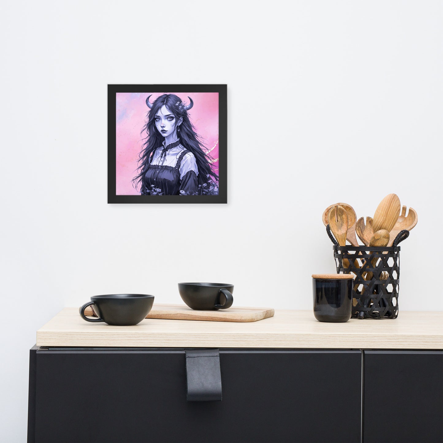 BW Marble V7 Framed Poster