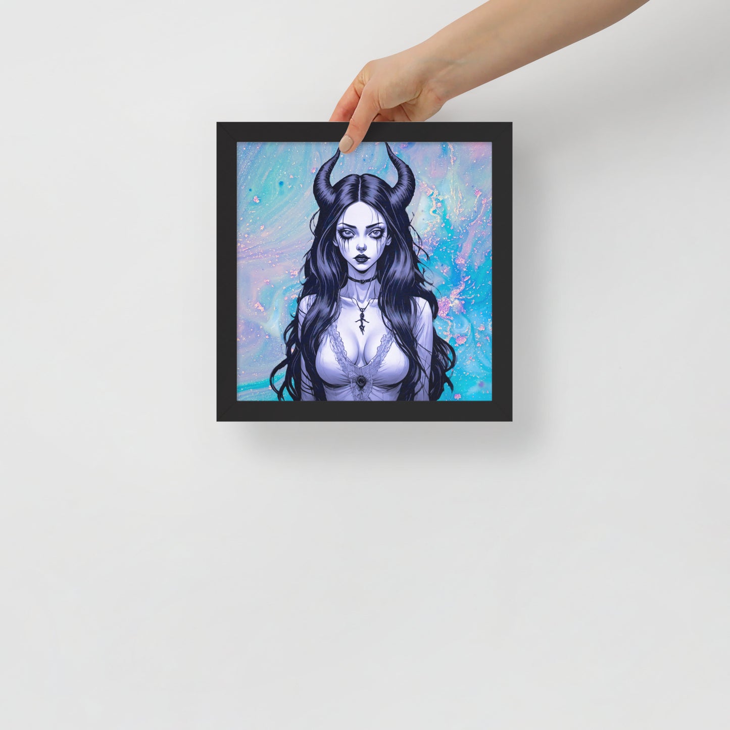 BW Marble V4 Framed Poster