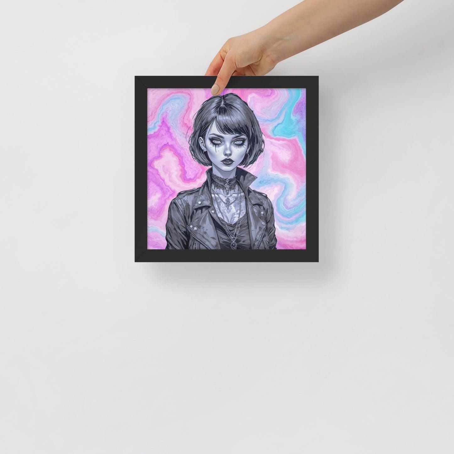 BW Marble V3 Framed Poster