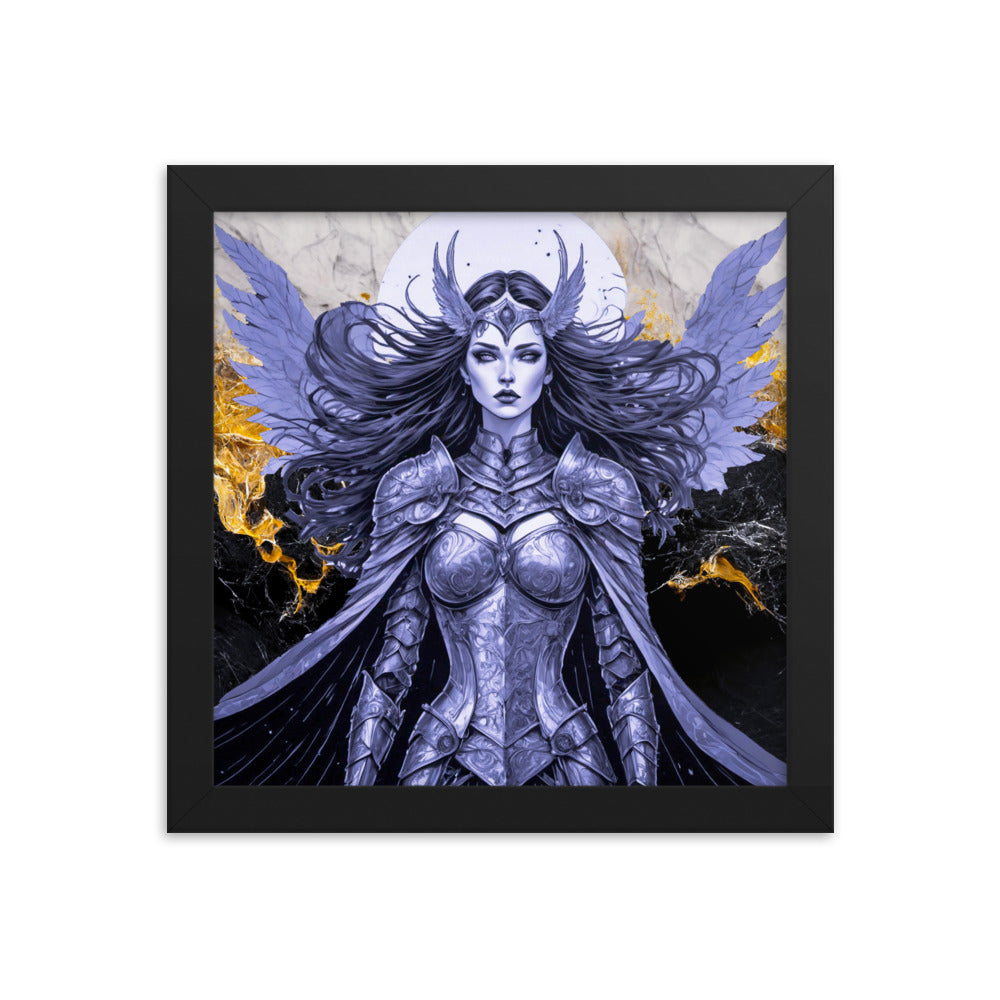 BW Marble V5 Framed Poster