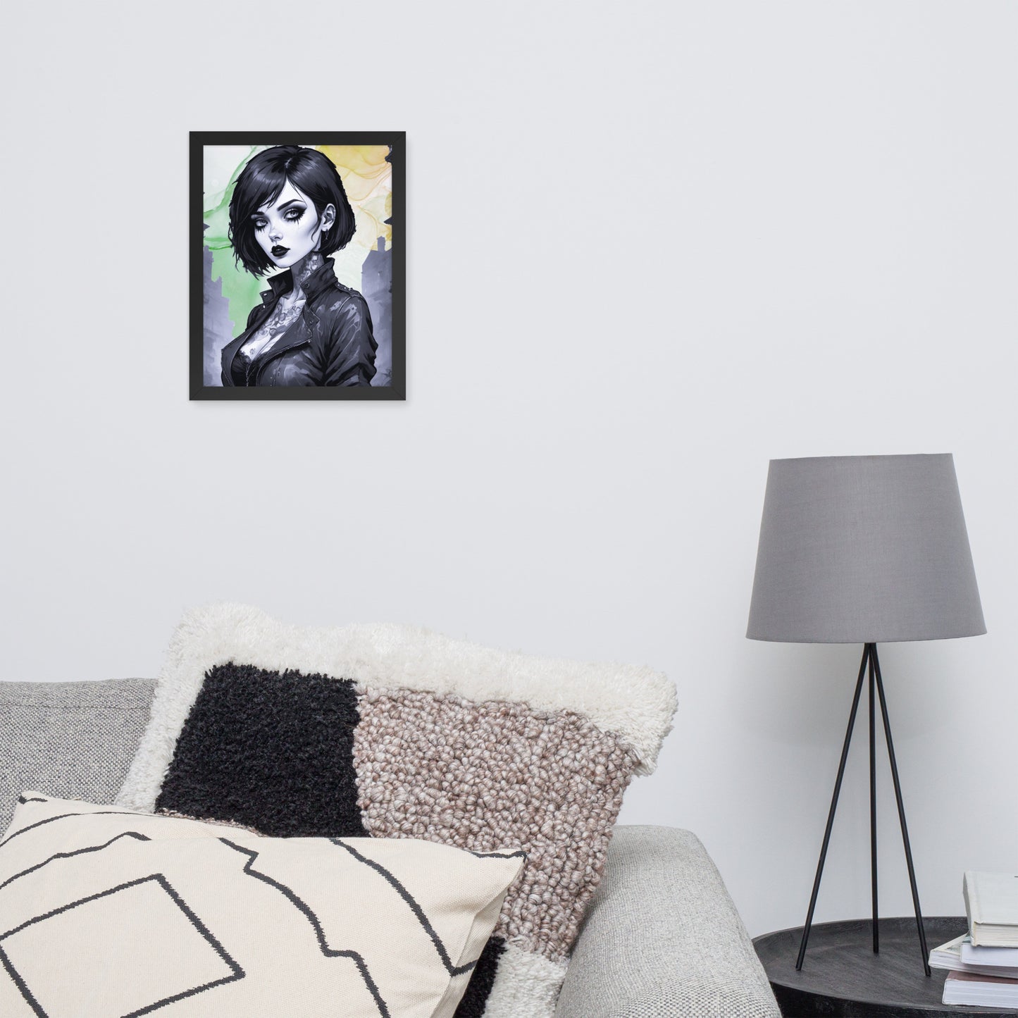 BW Marble V26 Framed Poster
