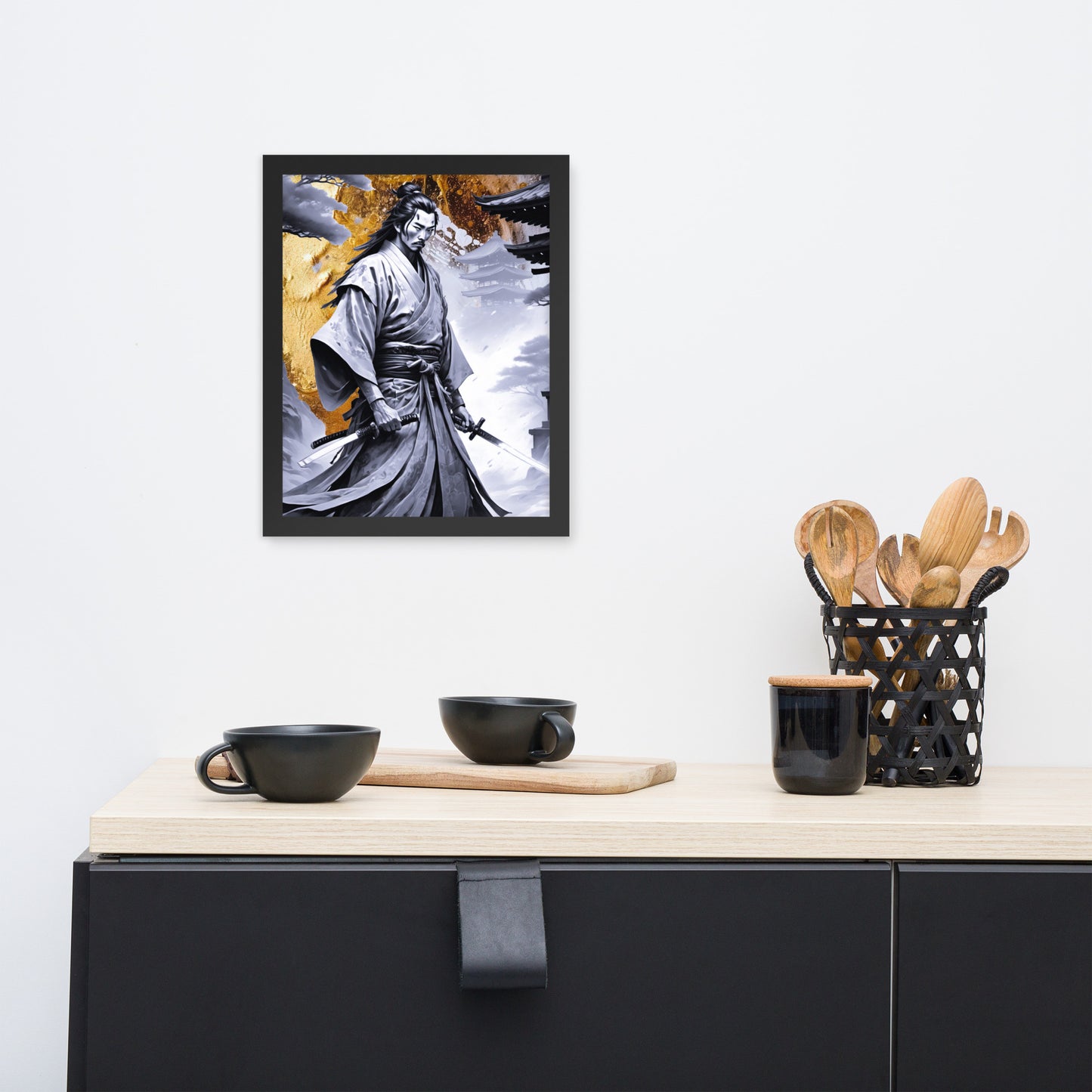 BW Marble V25 Framed Poster