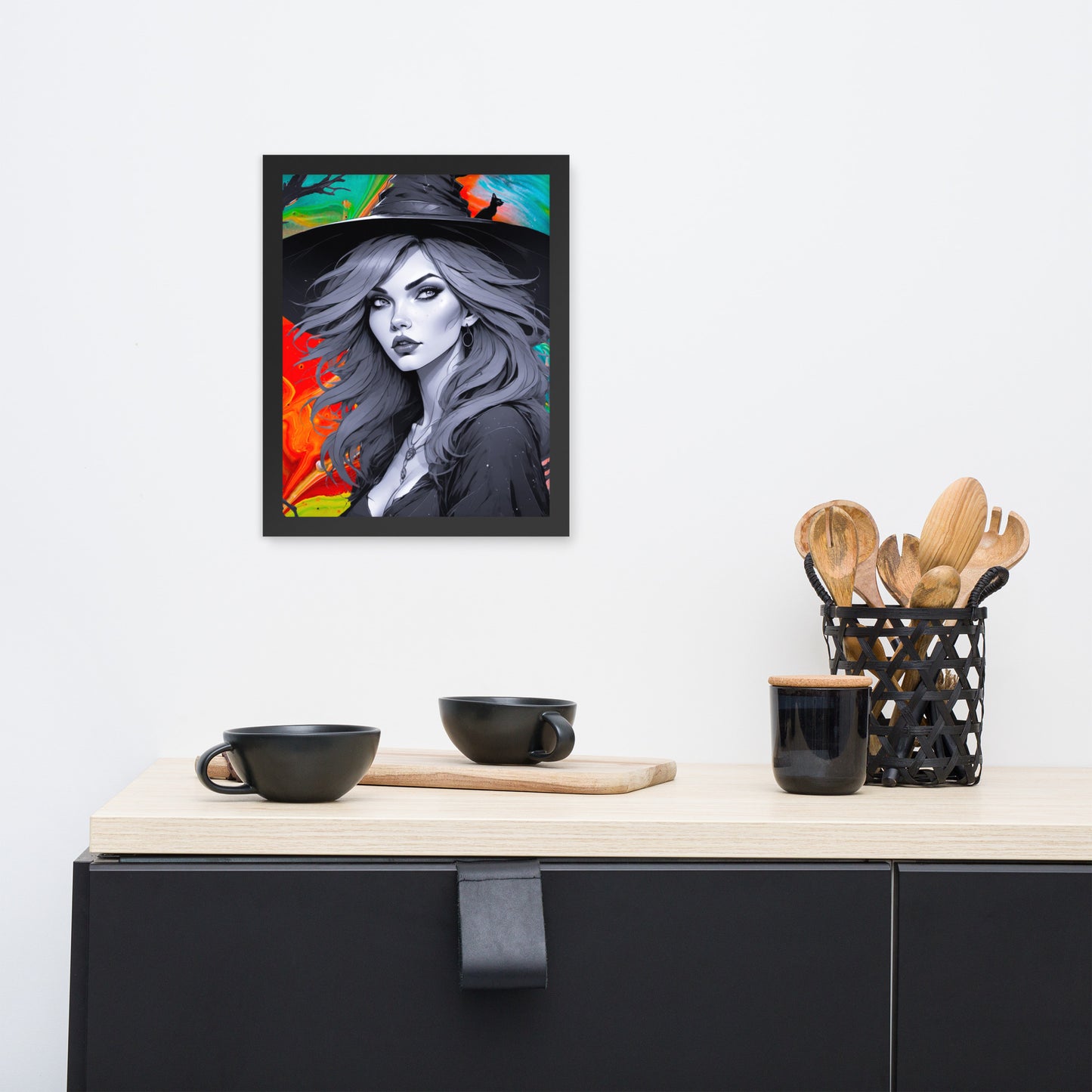BW Marble V22 Framed Poster
