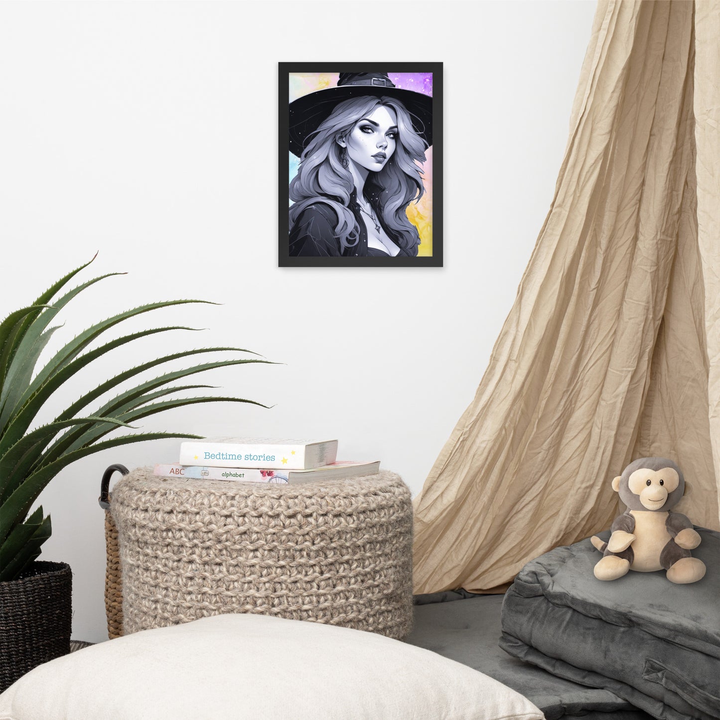 BW Marble V21 Framed Poster
