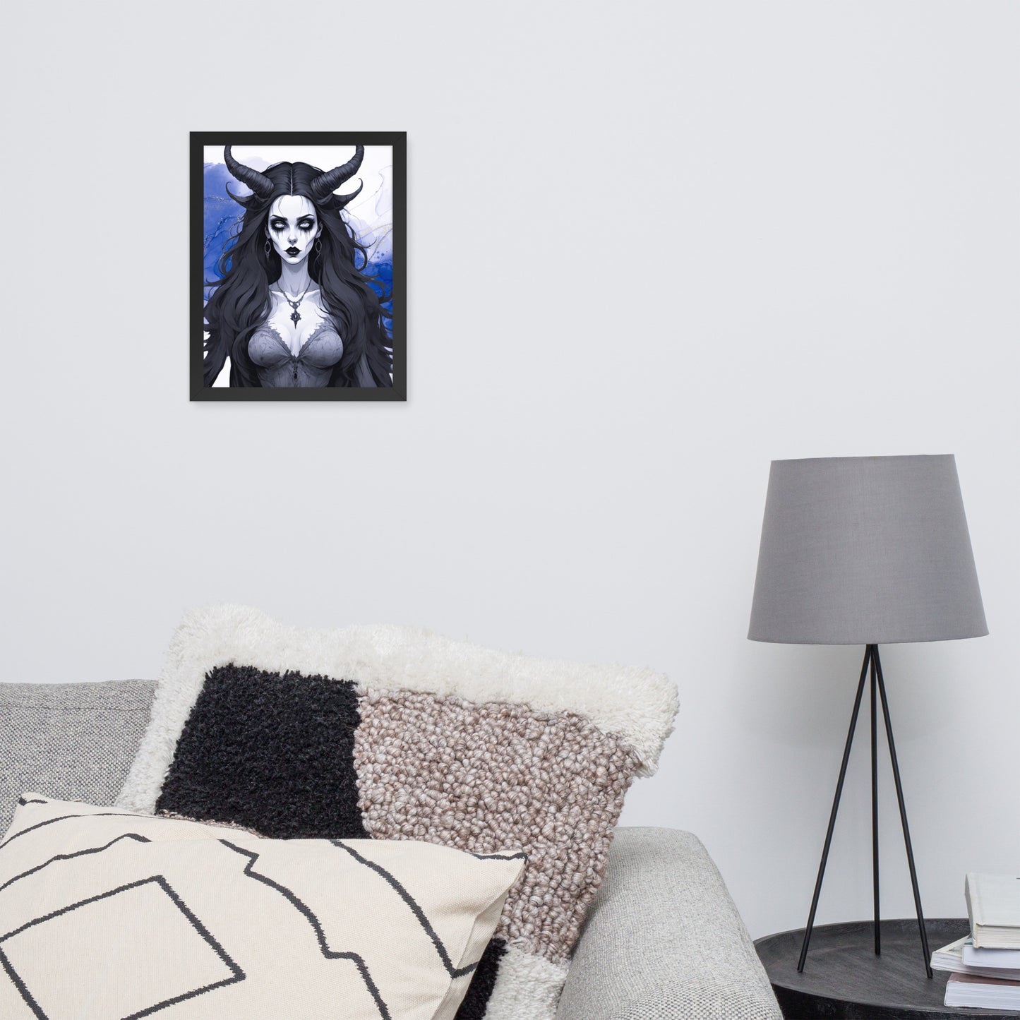 BW Marble V17 Framed Poster
