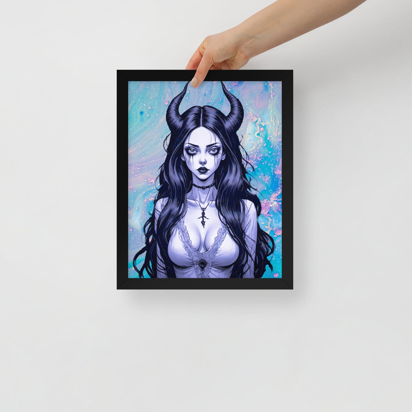 BW Marble V4 Framed Poster