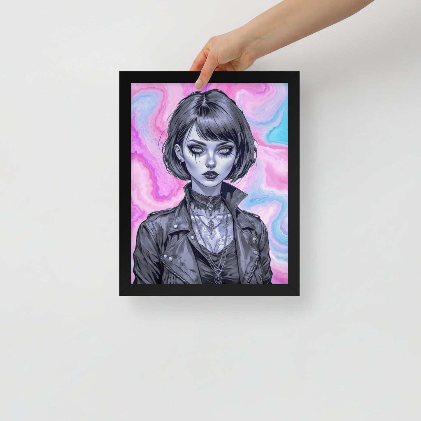 BW Marble V3 Framed Poster