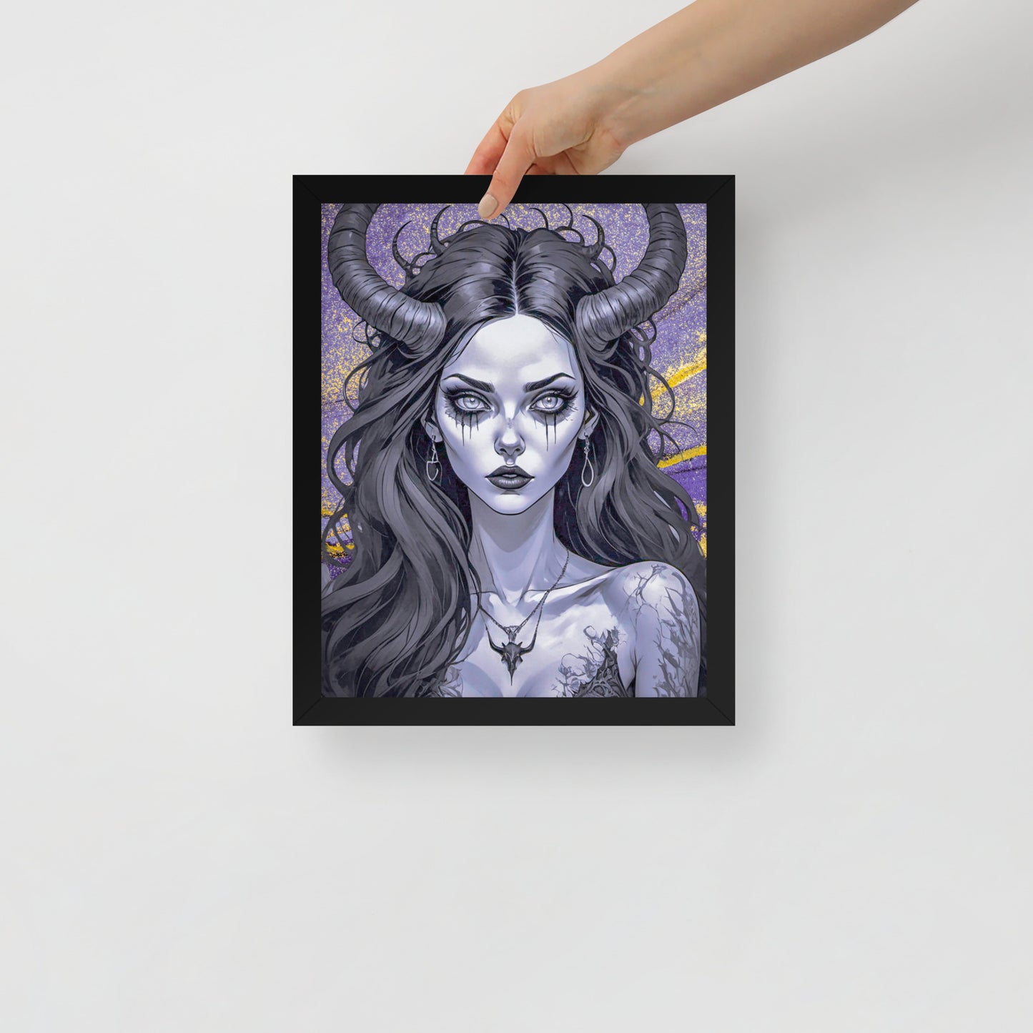 BW Marble V1 Framed Poster
