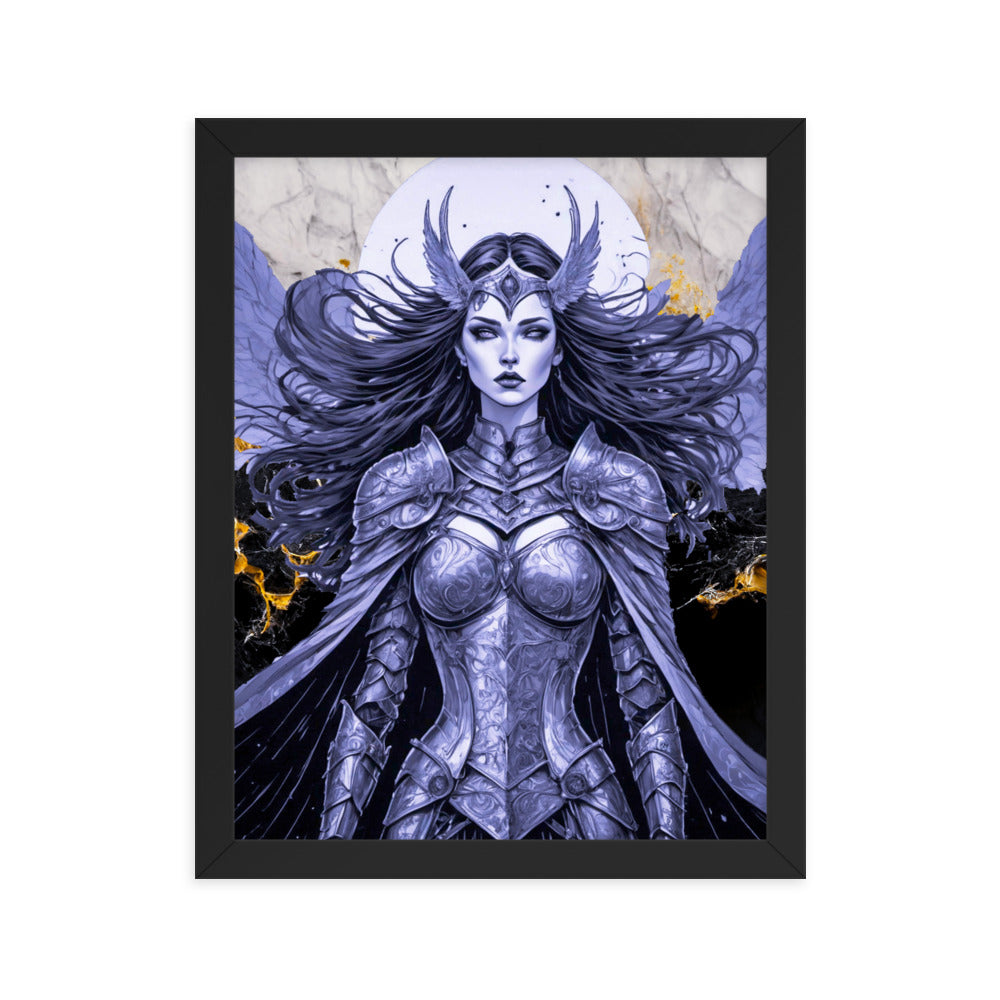BW Marble V5 Framed Poster