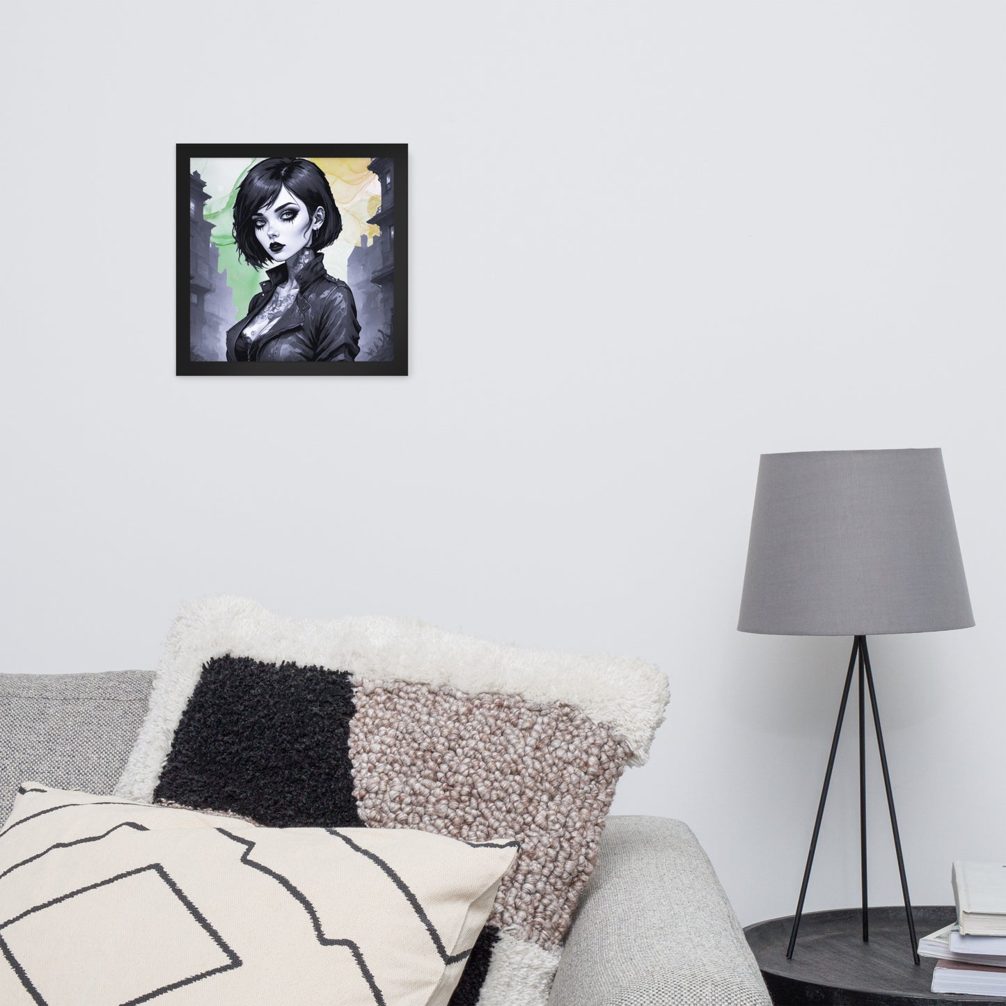 BW Marble V26 Framed Poster