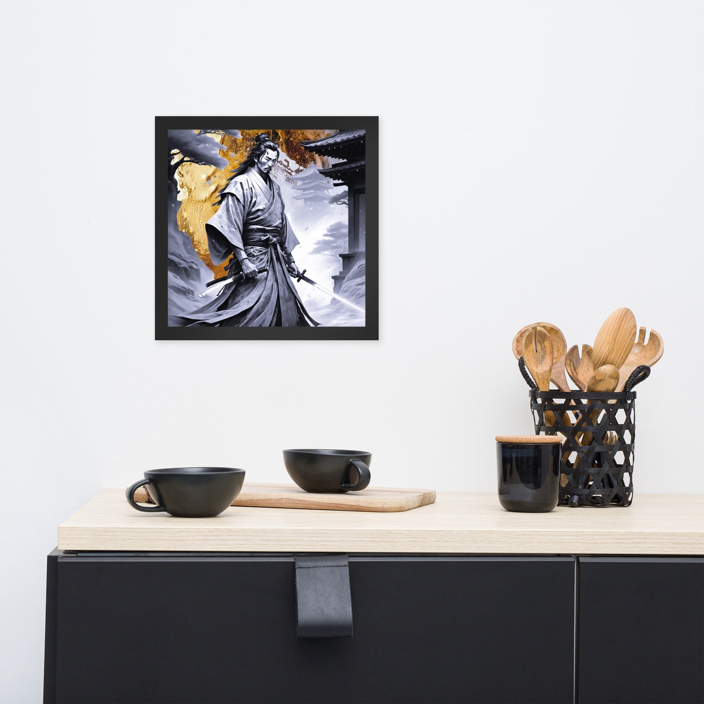 BW Marble V25 Framed Poster