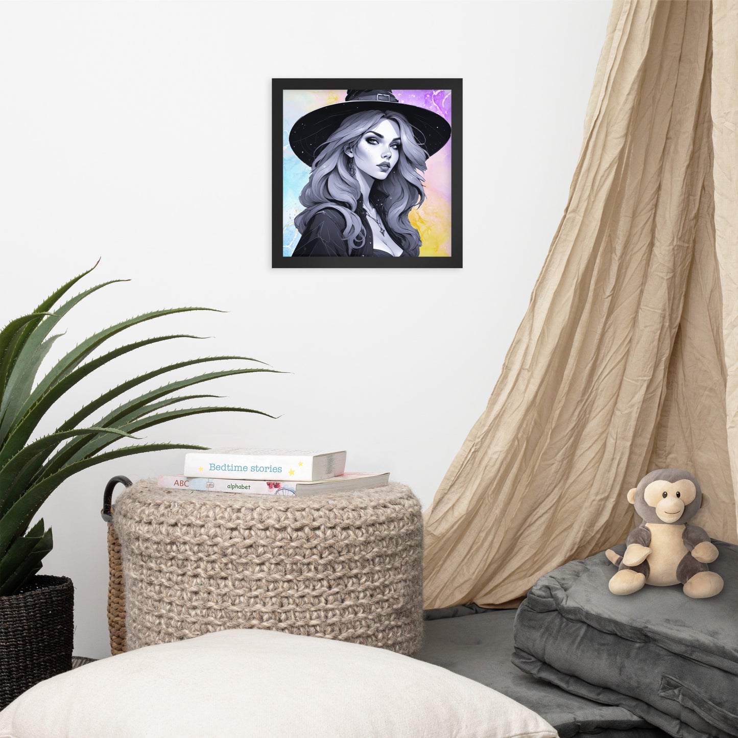 BW Marble V21 Framed Poster