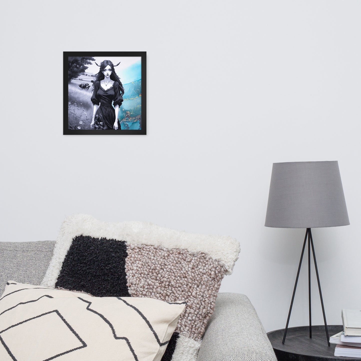 BW Marble V20 Framed Poster