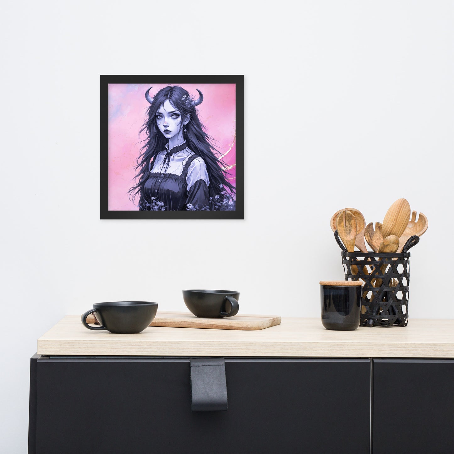 BW Marble V7 Framed Poster