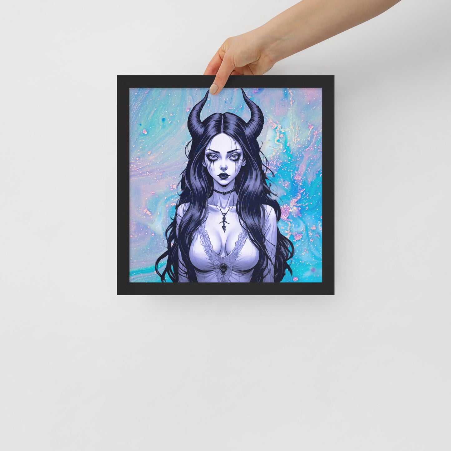 BW Marble V4 Framed Poster