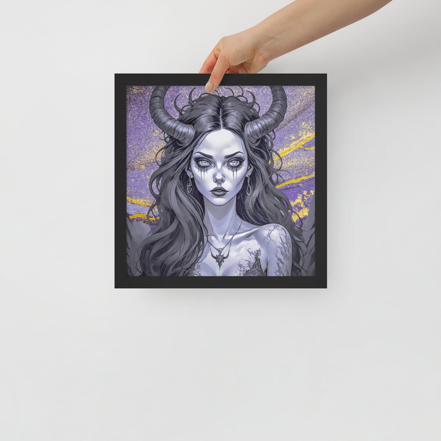 BW Marble V1 Framed Poster