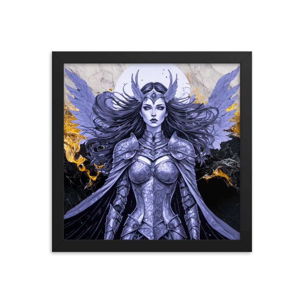 BW Marble V5 Framed Poster