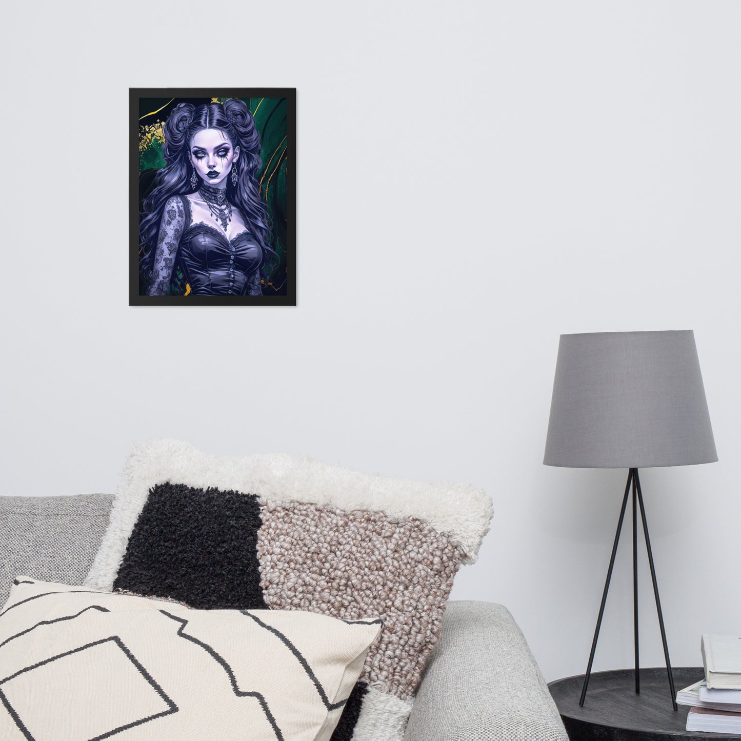 BW Marble V30 Framed Poster