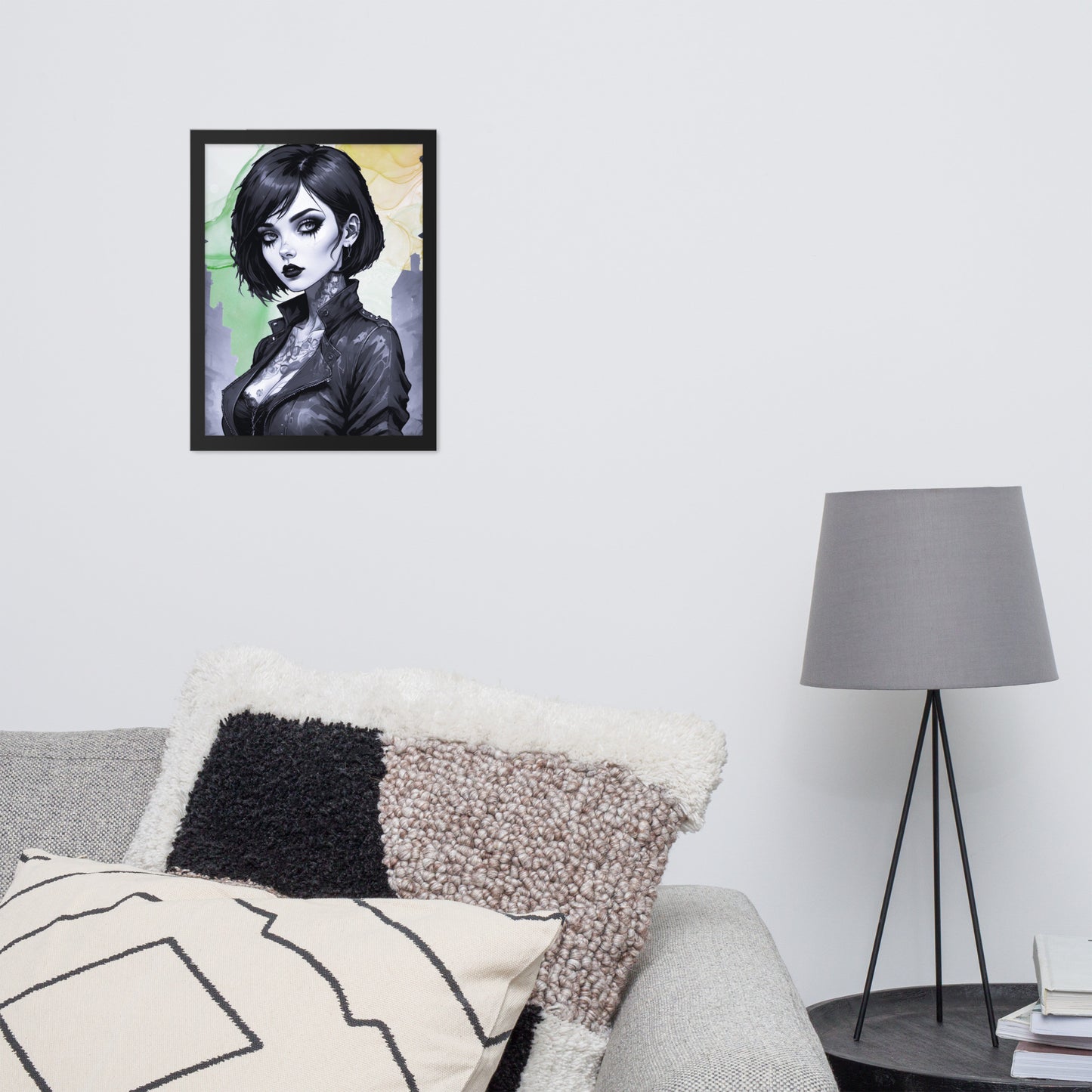 BW Marble V26 Framed Poster