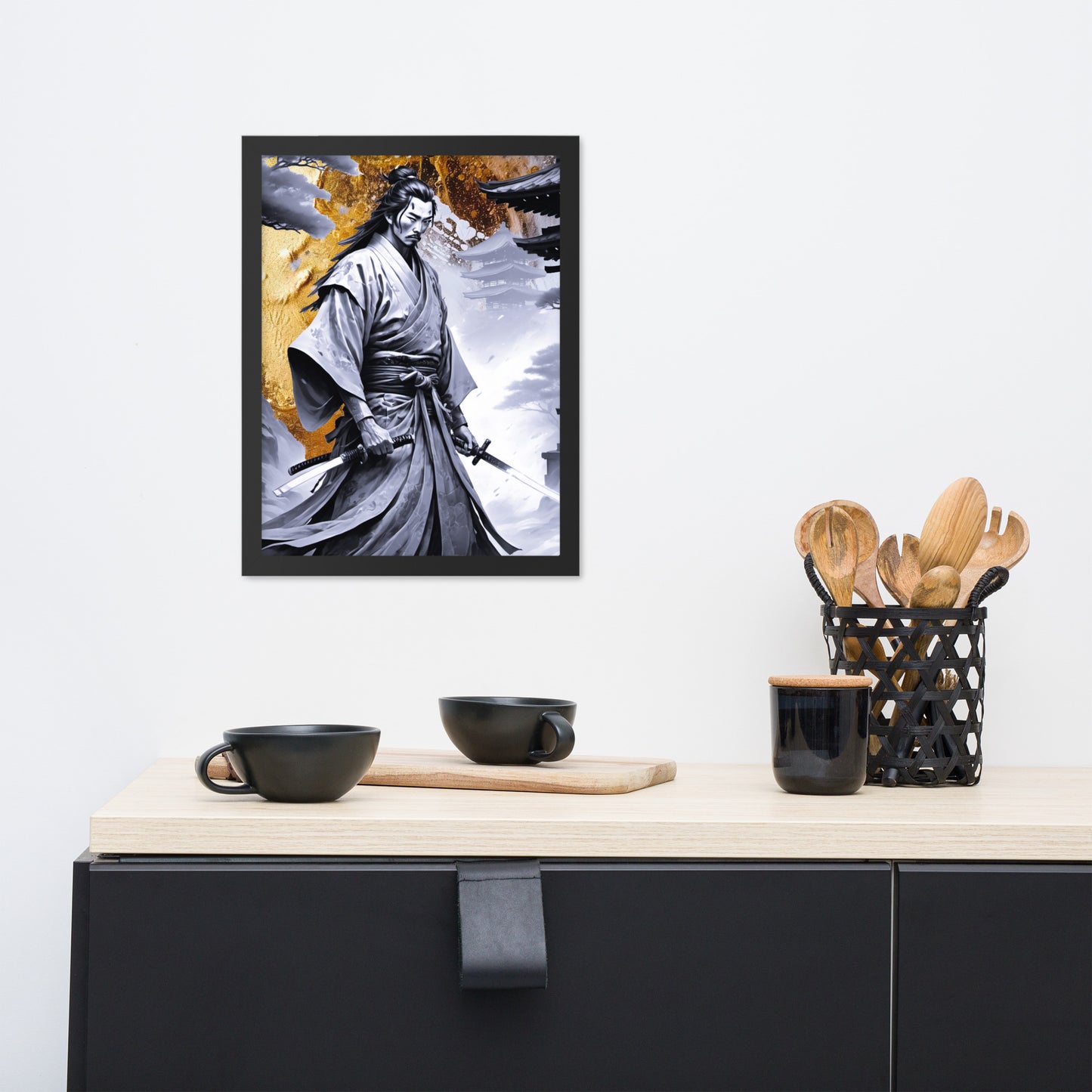 BW Marble V25 Framed Poster