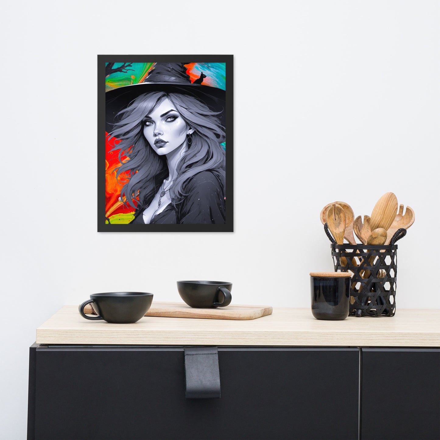 BW Marble V22 Framed Poster