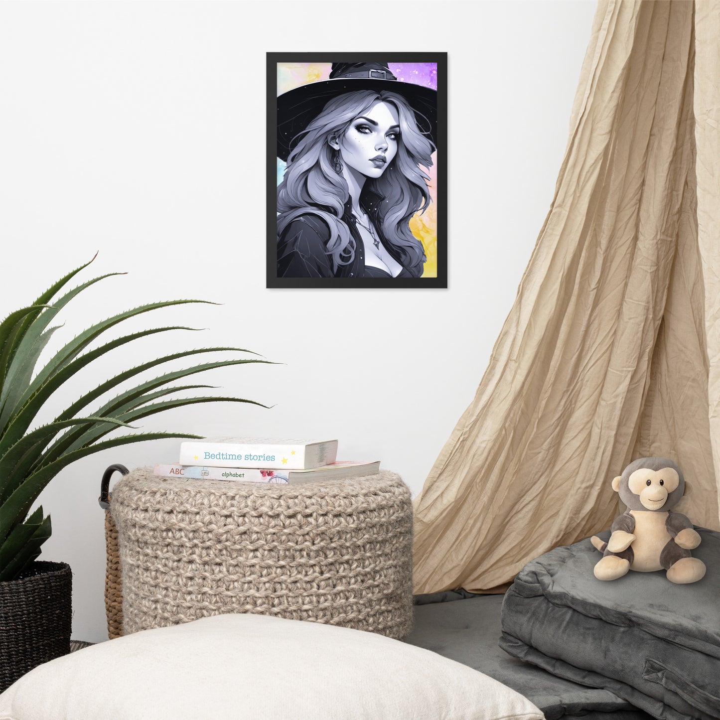 BW Marble V21 Framed Poster