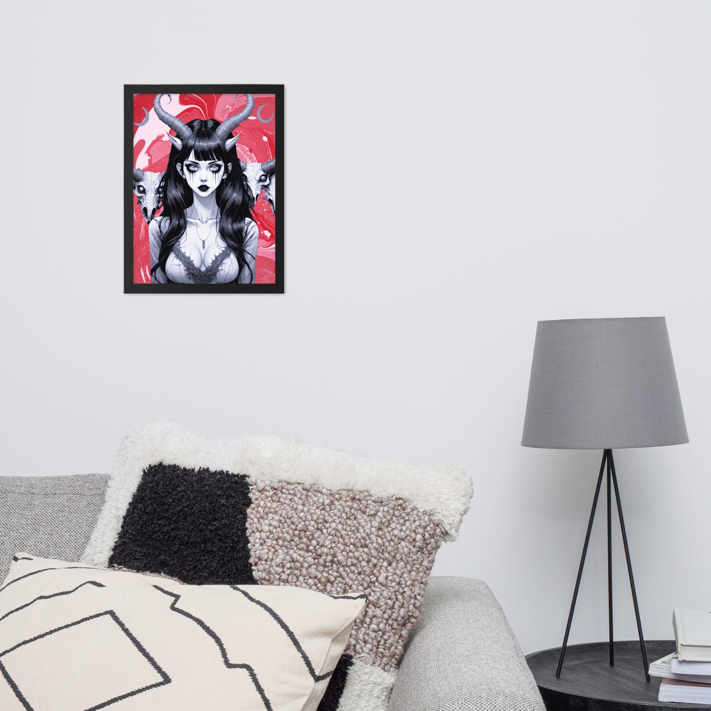BW Marble V18 Framed Poster