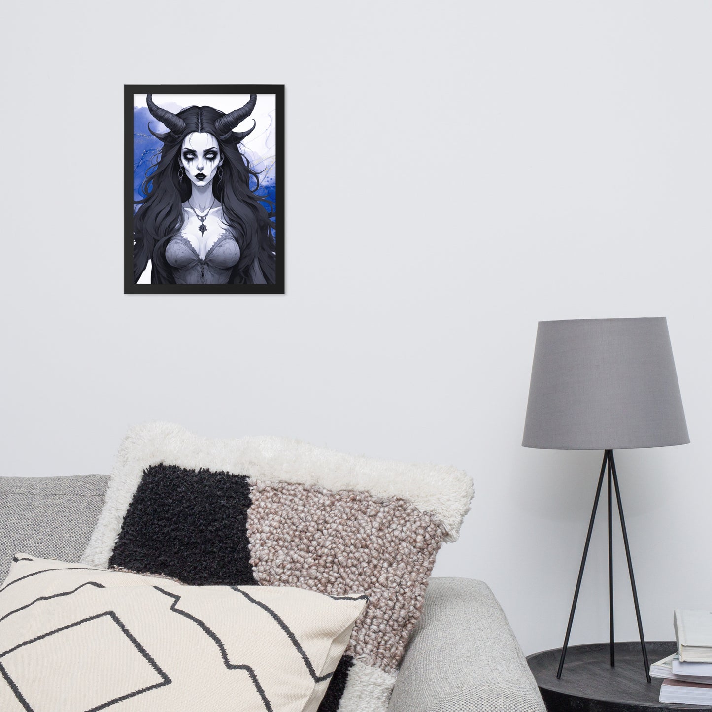 BW Marble V17 Framed Poster