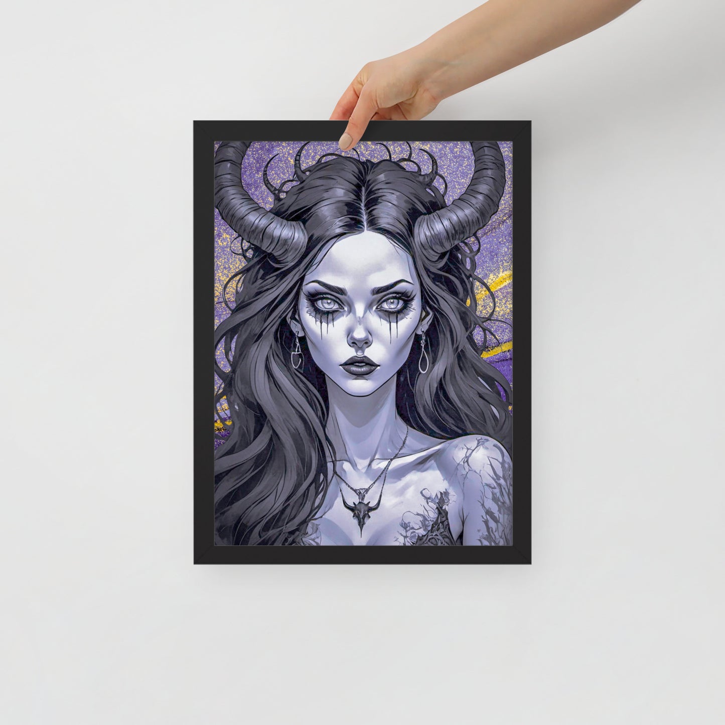 BW Marble V1 Framed Poster