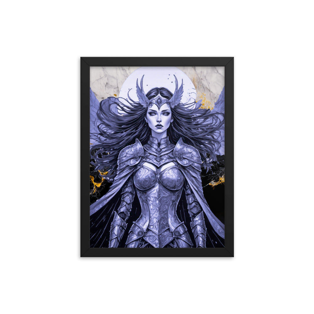 BW Marble V5 Framed Poster