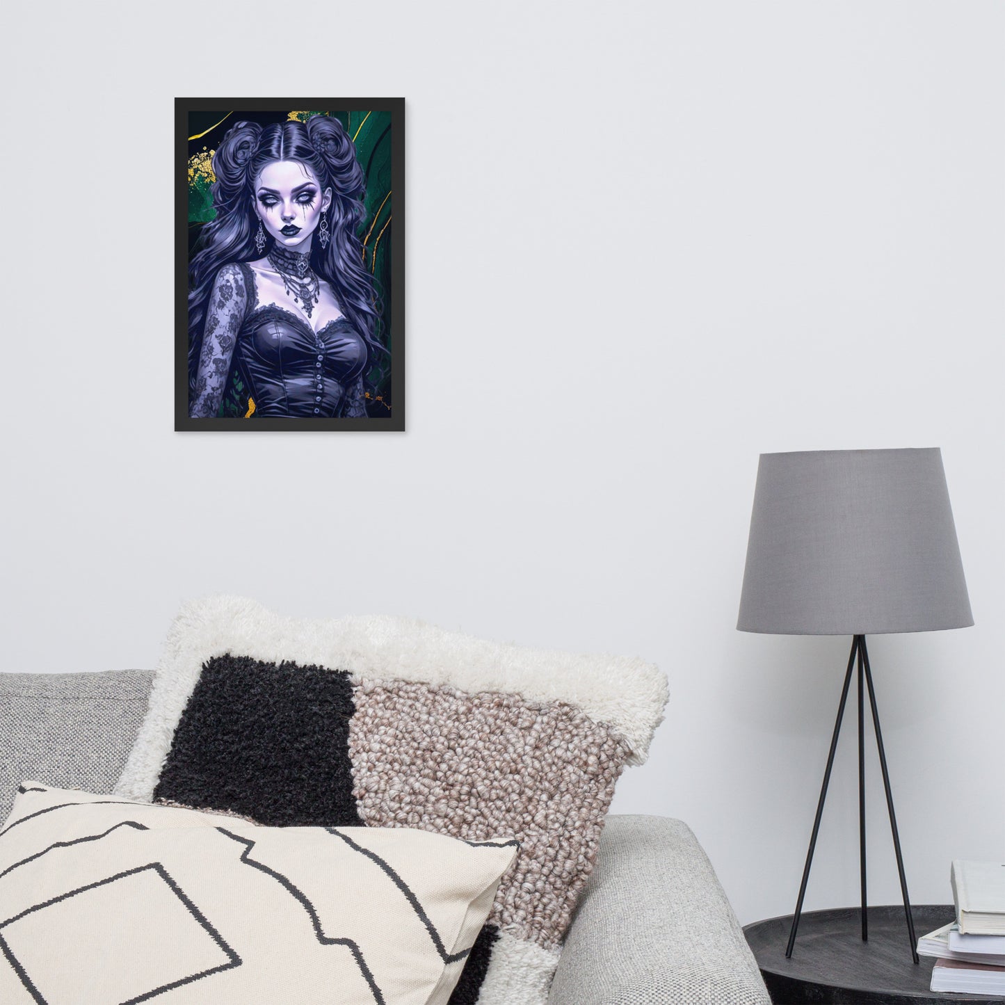 BW Marble V30 Framed Poster
