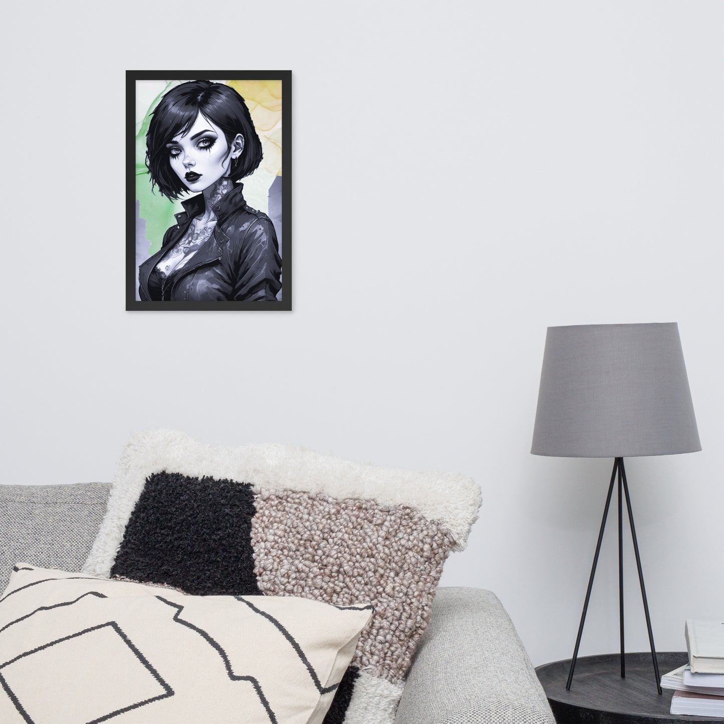 BW Marble V26 Framed Poster