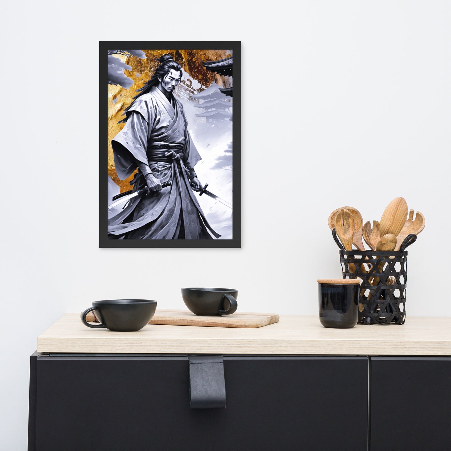 BW Marble V25 Framed Poster