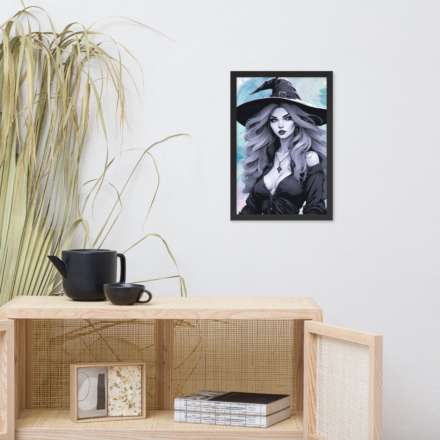 BW Marble V23 Framed Poster