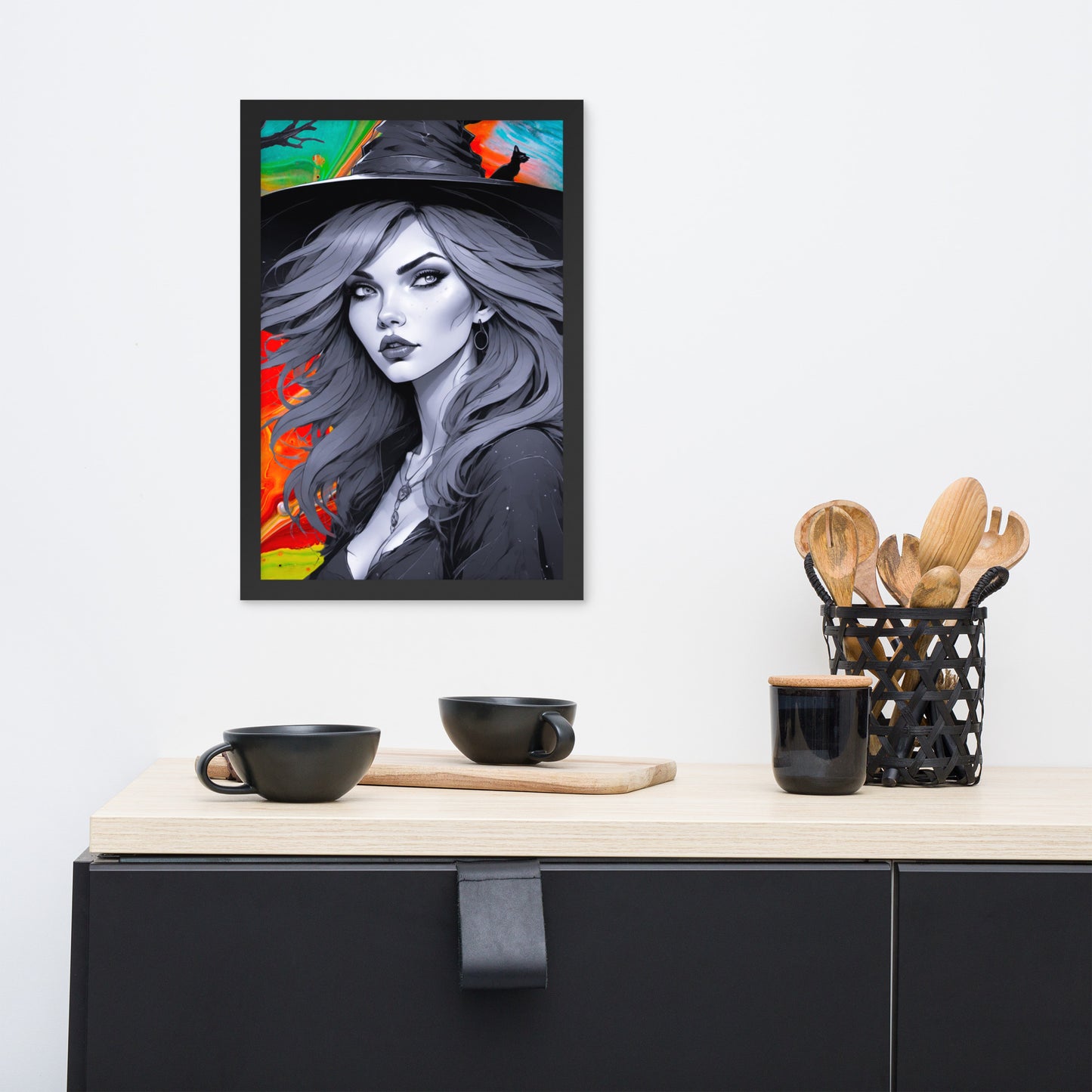 BW Marble V22 Framed Poster