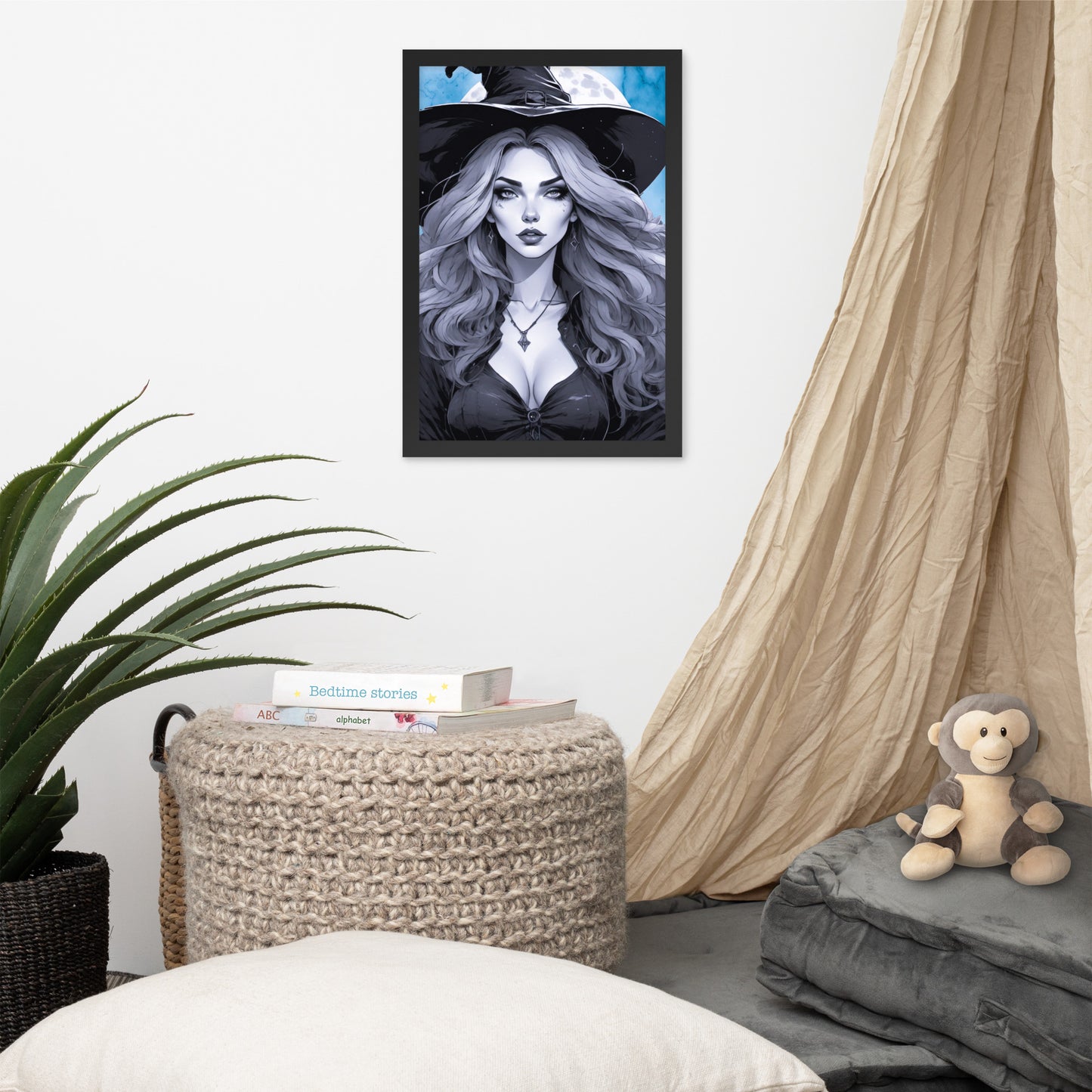 BW Marble V19 Framed Poster