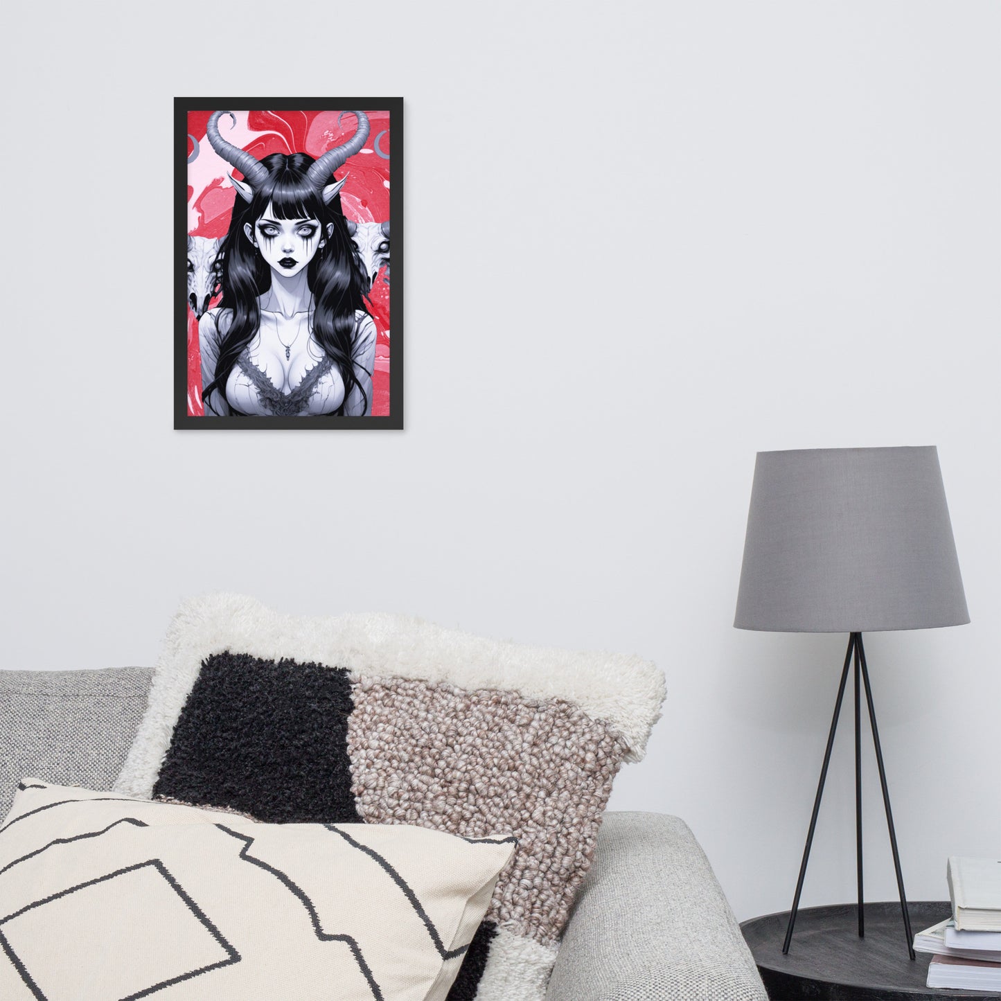 BW Marble V18 Framed Poster