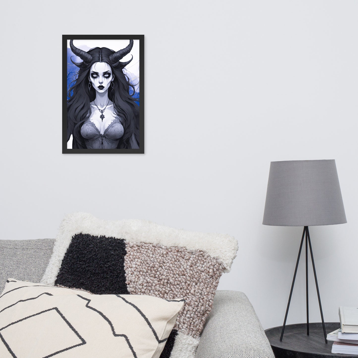 BW Marble V17 Framed Poster