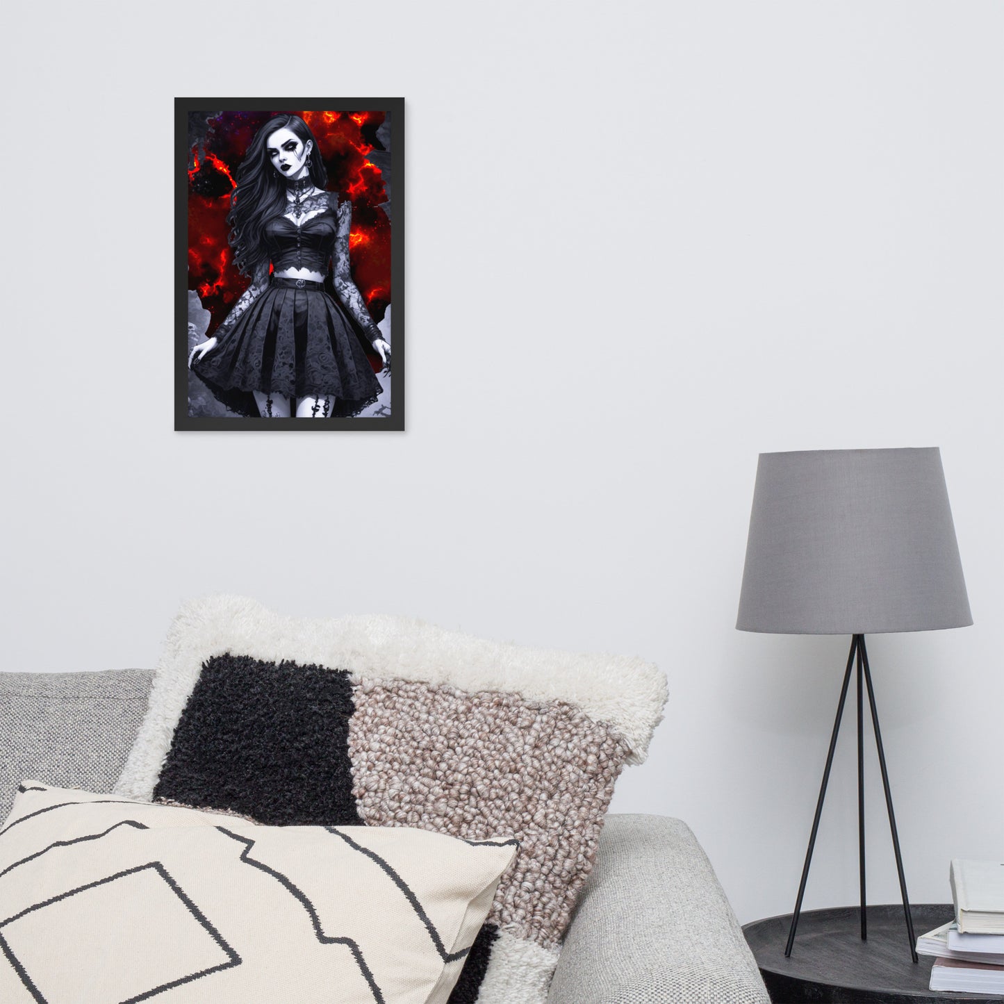 BW Marble V16 Framed Poster