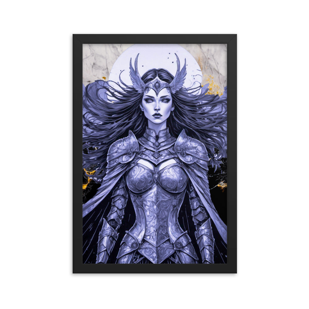 BW Marble V5 Framed Poster