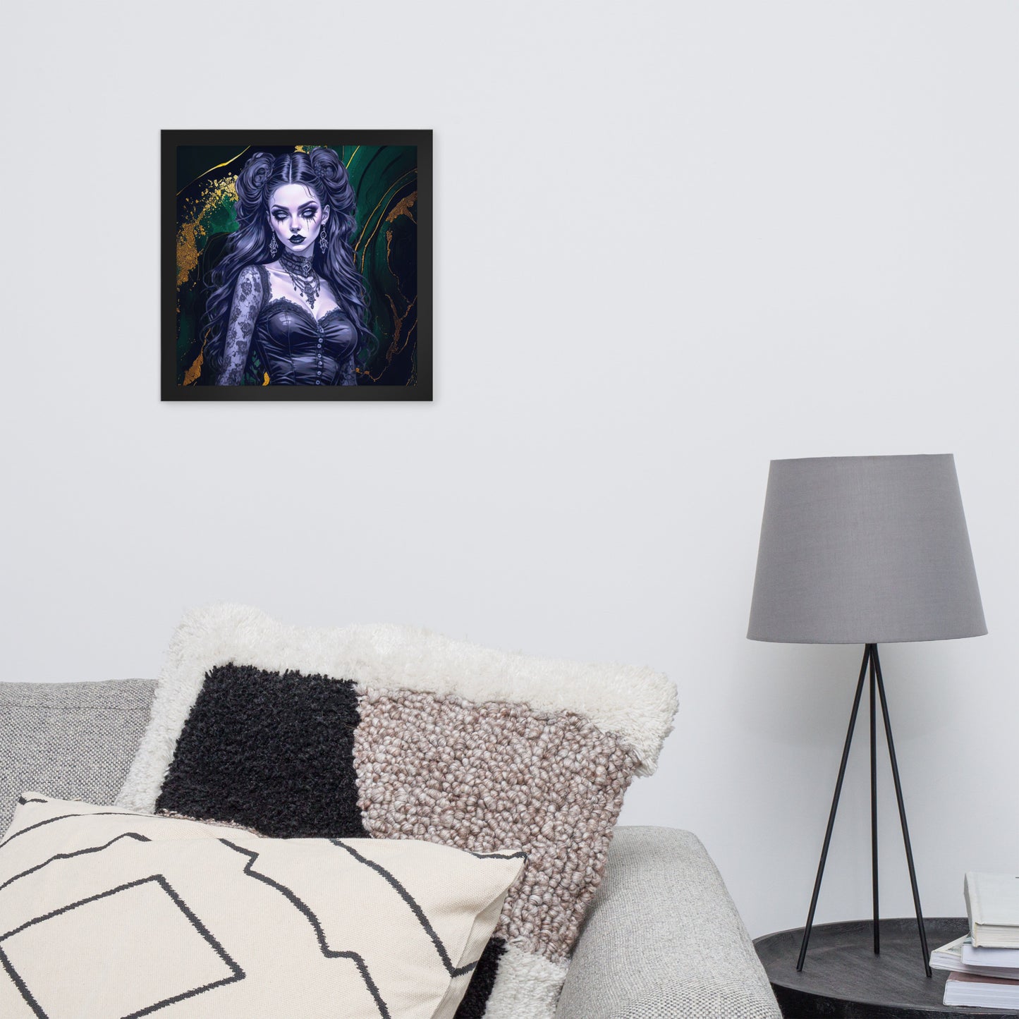 BW Marble V30 Framed Poster