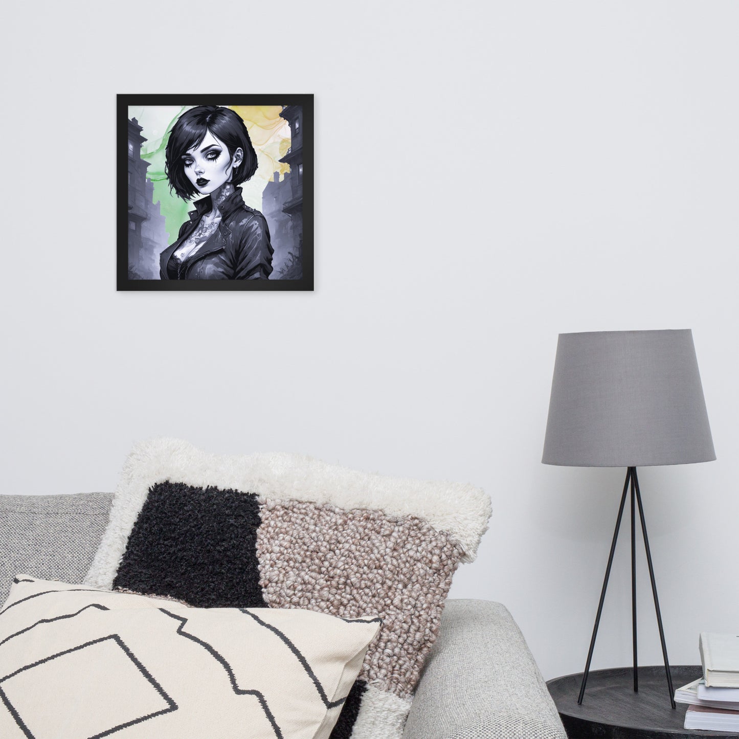 BW Marble V26 Framed Poster